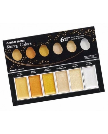 Set of 12 gansai tambi starry colors