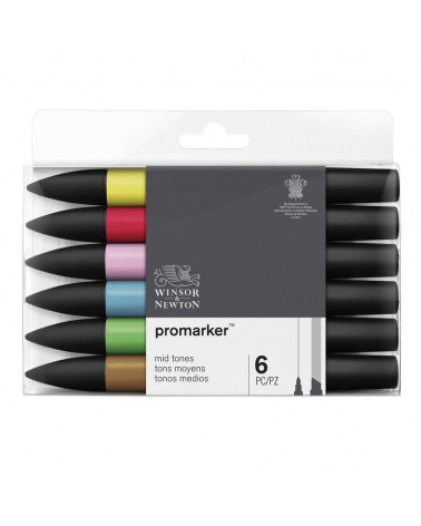 Set de 6 promarkers couleurs vives