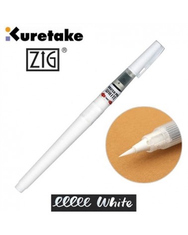Kuretake Brush Pen White