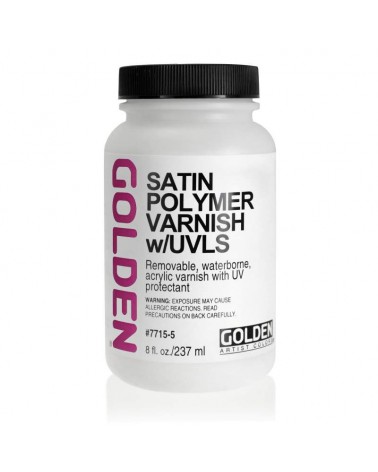 Satin Polymer Varnish w/ UVLS Golden - 8 Oz