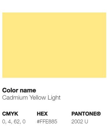 Pantone 2002U - Cadmiun Yellow Light