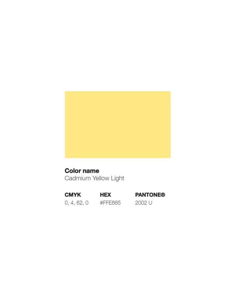 Pantone 2002U - Cadmiun Yellow Light