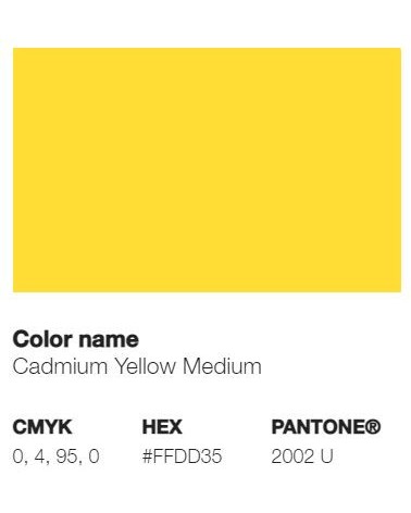 Pantone 108U - Cadmiun Yellow Medium