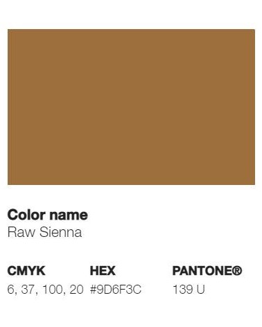 Pantone 139U - Raw Sienna