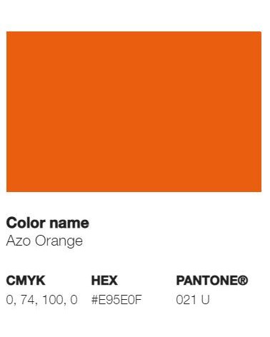 Pantone 021U - Orange d'Azo