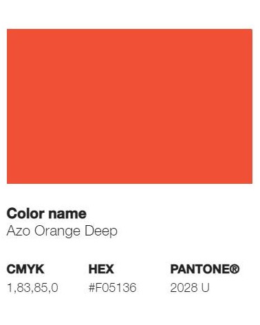 Pantone 2028U - Orange d'Azo Foncé