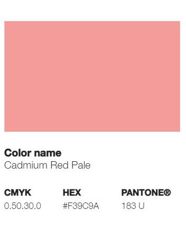 Pantone 183U - Cadmiun Red Pale