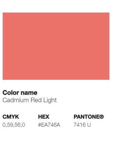 Pantone 746U - Rouge Cadmium Clair
