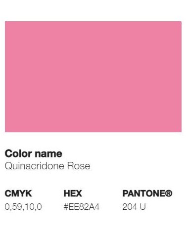 Pantone 189U - Quinacridone Rose Light