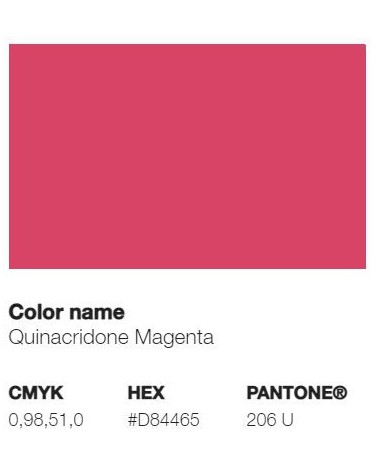 Pantone 206U - Magenta de Quinacridone