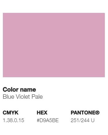 Pantone 251/244U - Violet Bleu Pâle