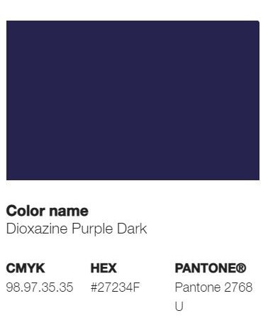 Pantone 2768U -Dioxazine Purple Dark