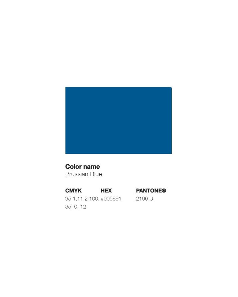 Pantone 2196U - Bleu de Prusse