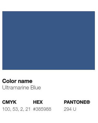 Pantone 294U - Bleu Outremer