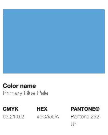Pantone 292U - Bleu Primaire Pâle