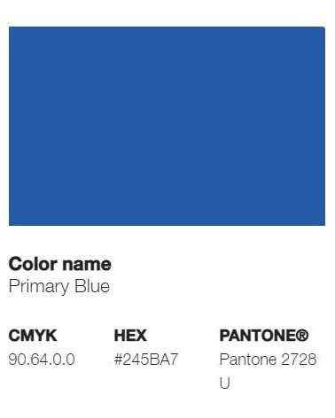 Pantone 2728U - Primary Blue