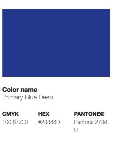 Pantone 2738U - Bleu Primaire Profond