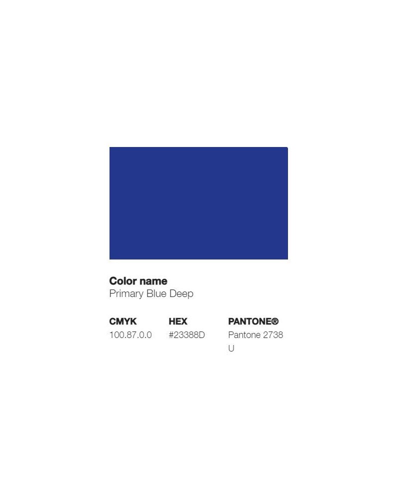 Pantone 2738U - Bleu Primaire Profond
