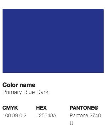 Pantone 2748U - Bleu Primaire Foncé