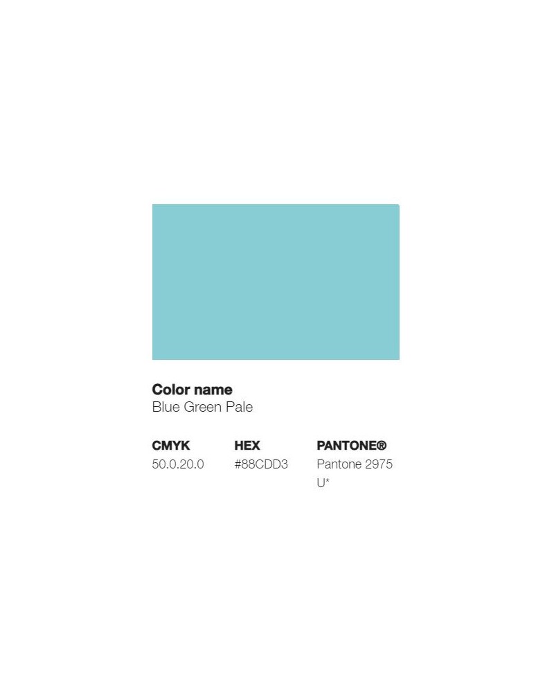 Pantone 2975U - Blue Green Pale