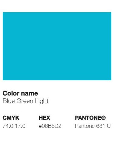 Pantone 631U - Vert Bleu Clair