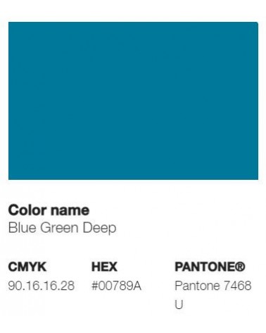 Pantone 7468U - Vert Bleu Profond