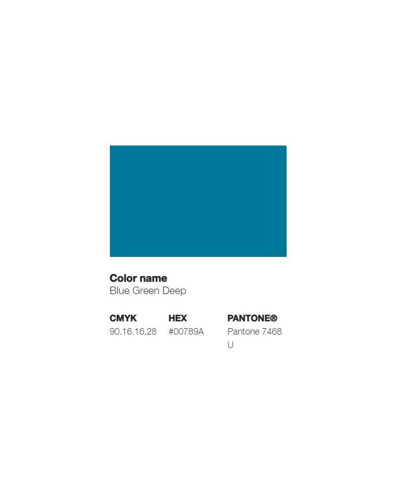 Pantone 7468U - Vert Bleu Profond