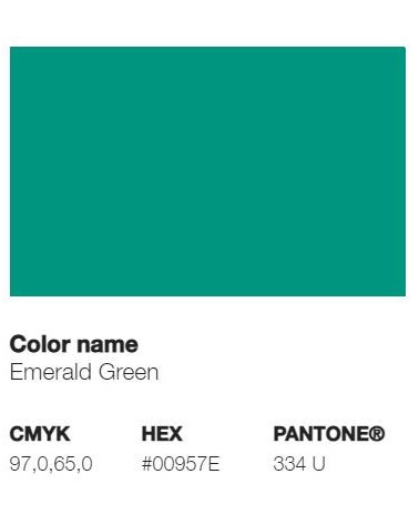 Pantone 334U - Emerald Green
