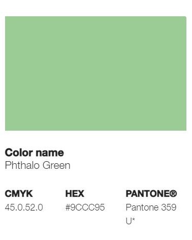 Pantone 359U - Phthalo Green