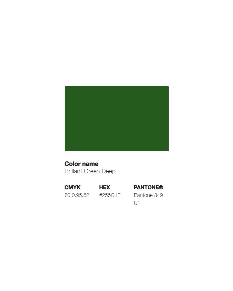 Pantone 349U - Vert Brillant Profond