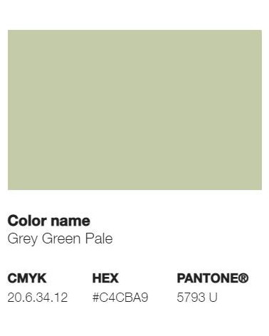 Pantone 5793U - Vert Gris Pâle