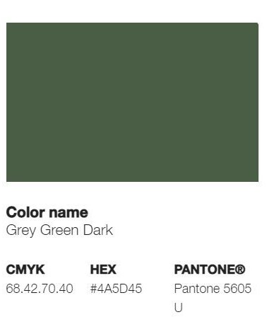 Pantone 5605U - Grey Green Dark