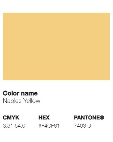 Pantone 7403U - Naples Yellow