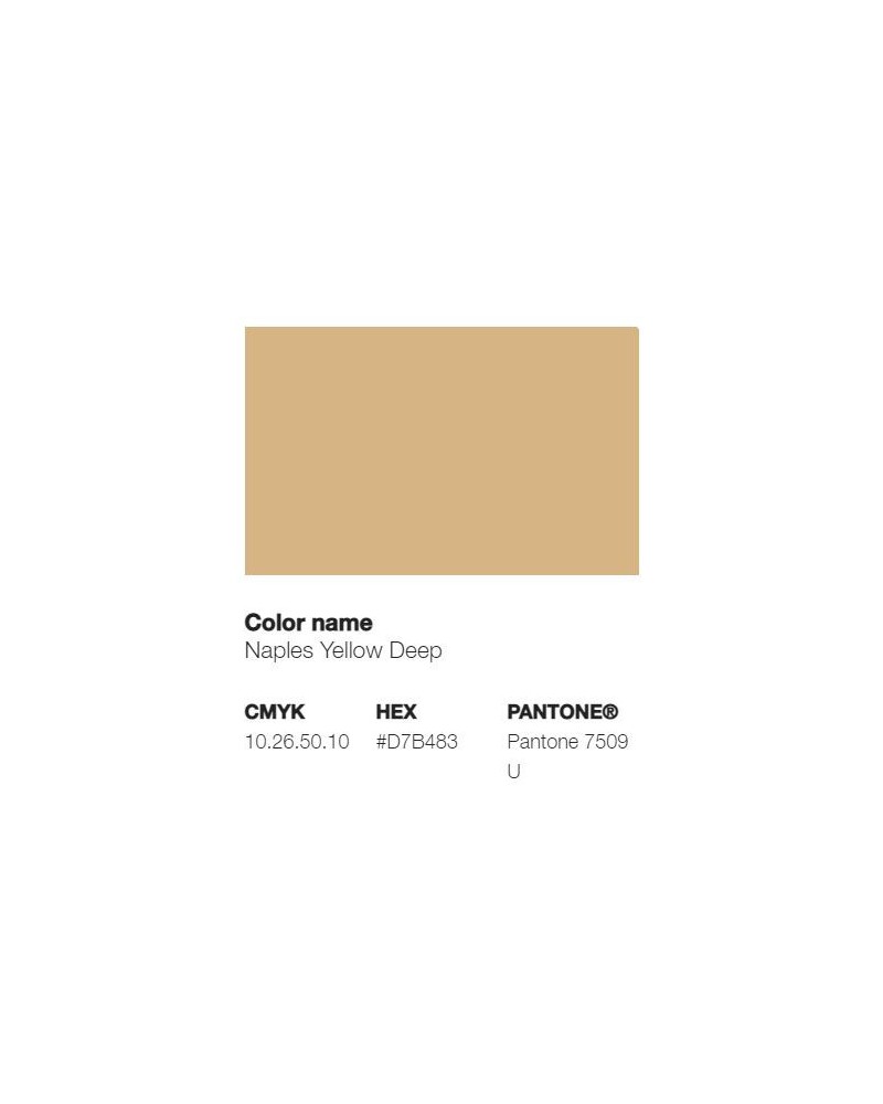 Pantone 7509U - Naples Yellow Deep