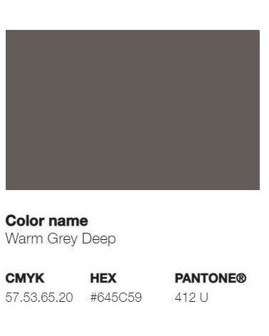 Pantone 412U - Warm Grey Deep