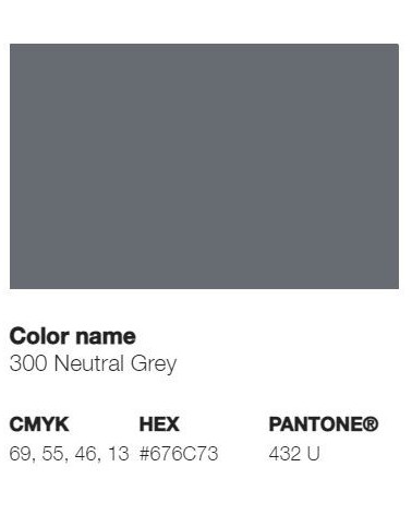 Pantone 432U - Neutral Grey Deep