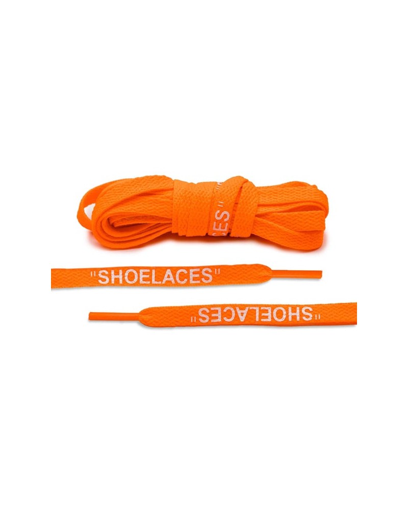 Neon Orange Off-White Style Shoelaces