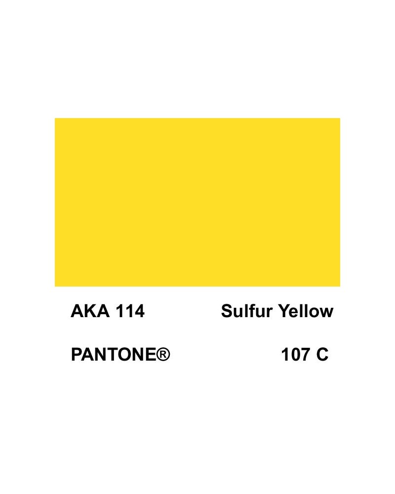 Sulfur Yellow - Pantone 107 C