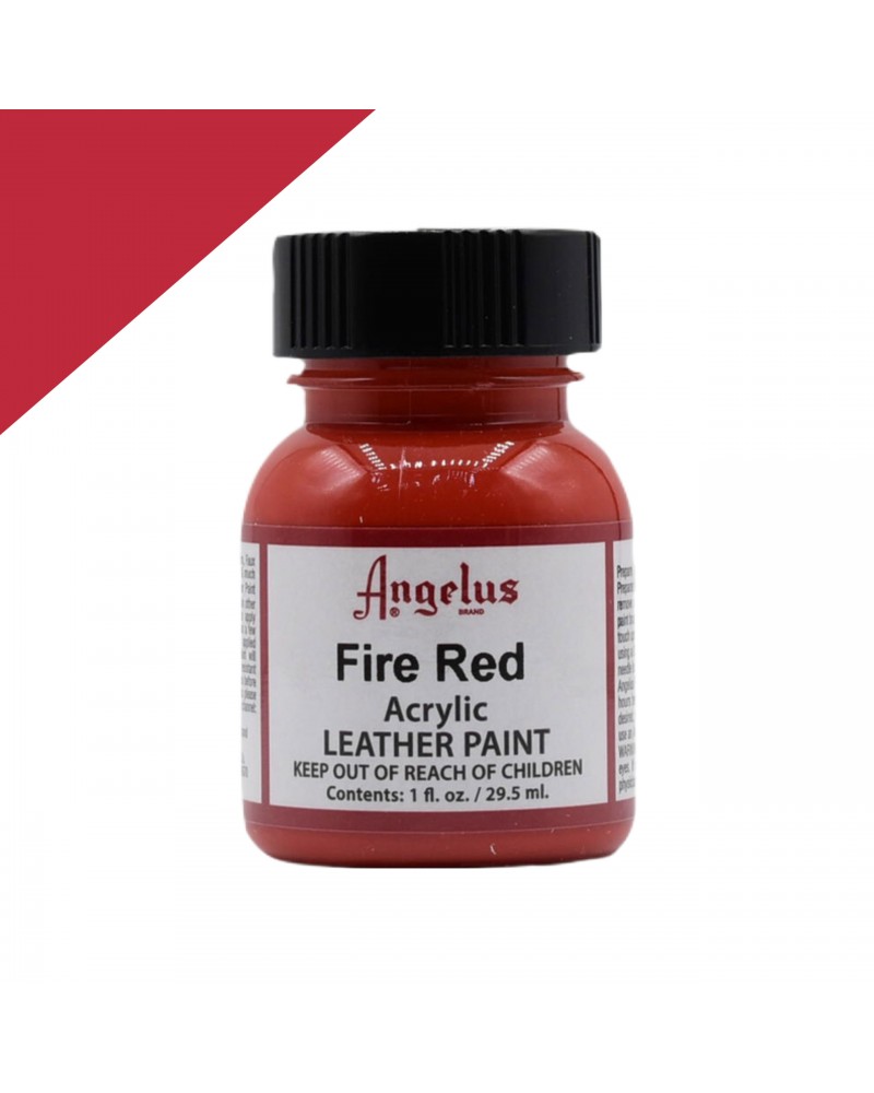 ANGELUS ACRYLIC PAINT CUSTOM PAINT Fire Red Leather Paint Swatch