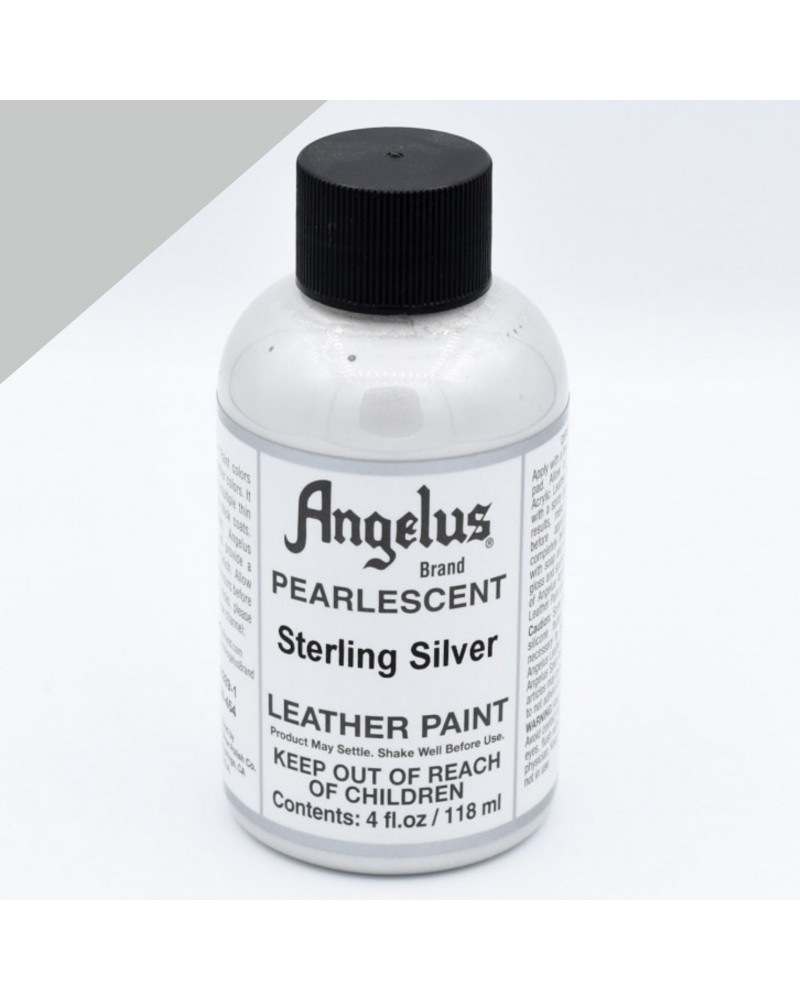 Angelus Metallic Acrylic Leather Paint 1oz Silver