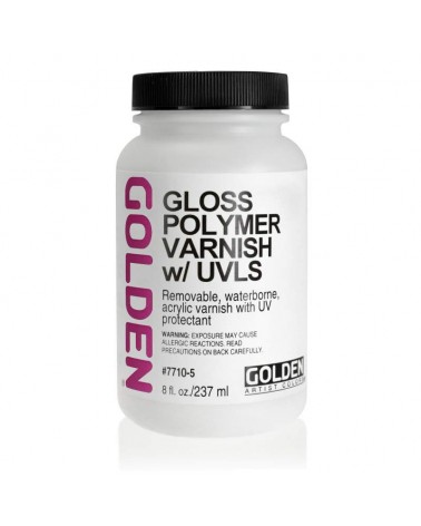 Gloss Polymer Varnish w/ UVLS Golden - 8 Oz
