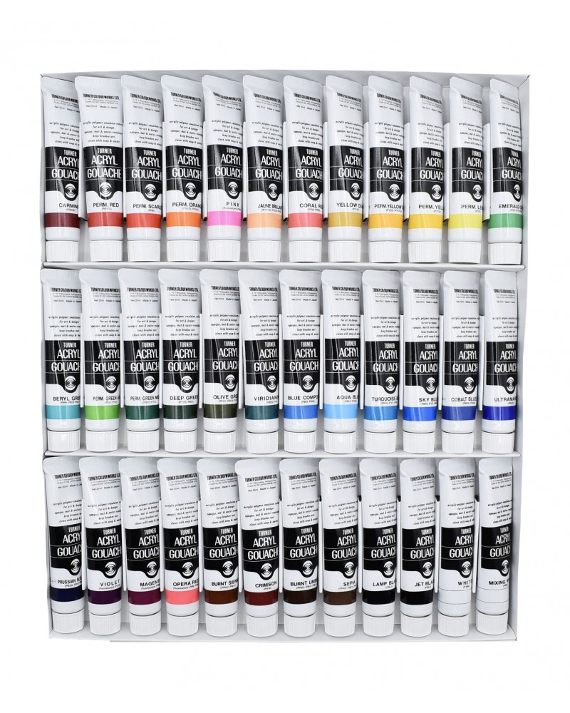 Turner Acryl Gouache set of 36 Colors in 20 ml