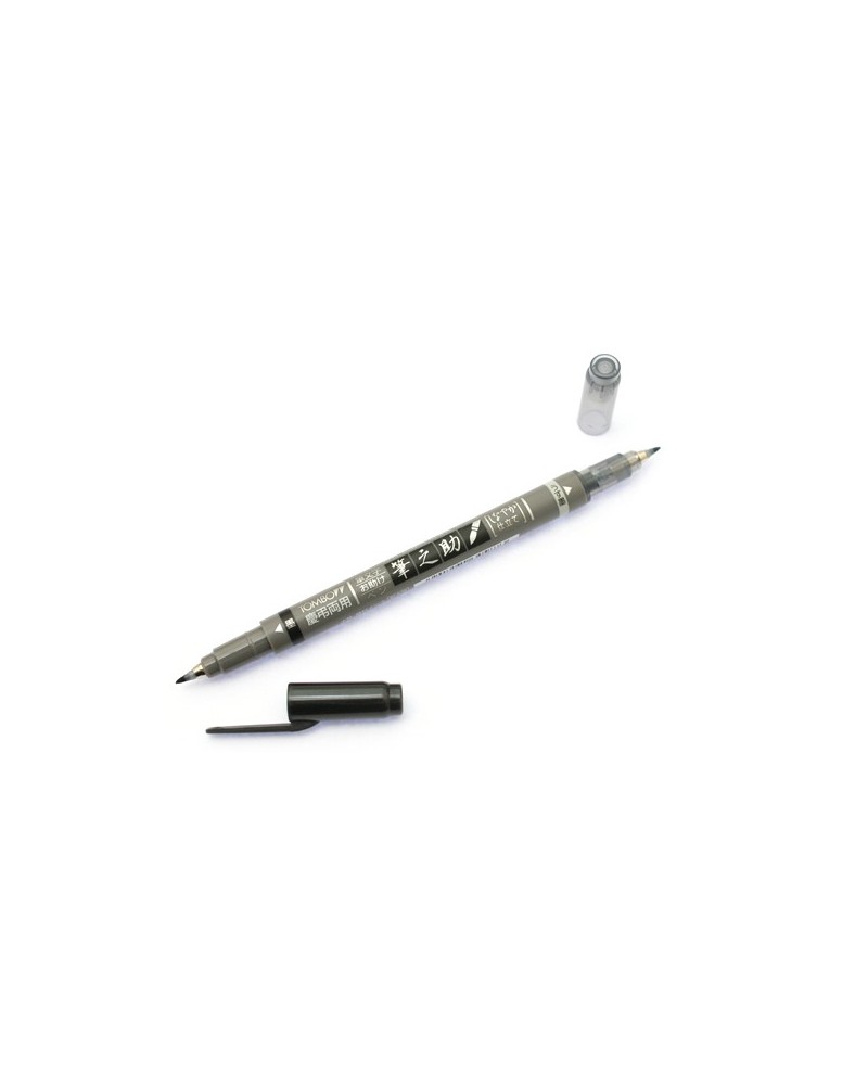 Feutre Feutre pinceau Tombow Fudenosuke  double brush - Gris/noir