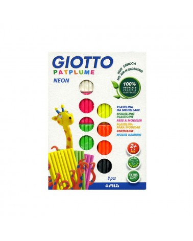 Giotto Patplume 8 colors assorties fluo