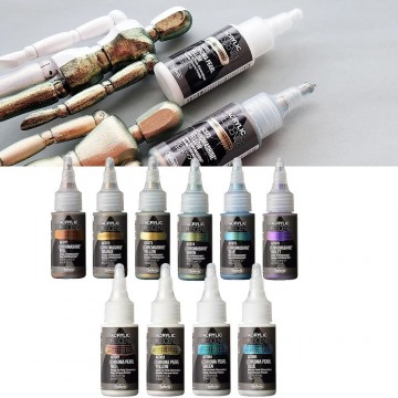 acrylique holbein peinture iridesecente avec un effet cameleon